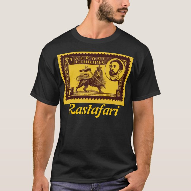 Haile Selassie frimärke Tee Shirt (Framsida)