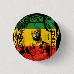 Haile Selassie Hans Imperial Majesty Buttons Knapp