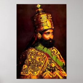 Haile Selassie HIM Jah Rastafari Kunstdruck Poster