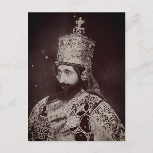 Haile Selassie - HIM - Rastafari - Postcard Vykort (Framsida)