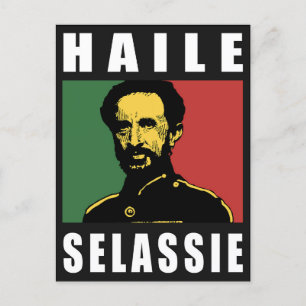 Haile Selassie - HIM - Rastafari - vykort