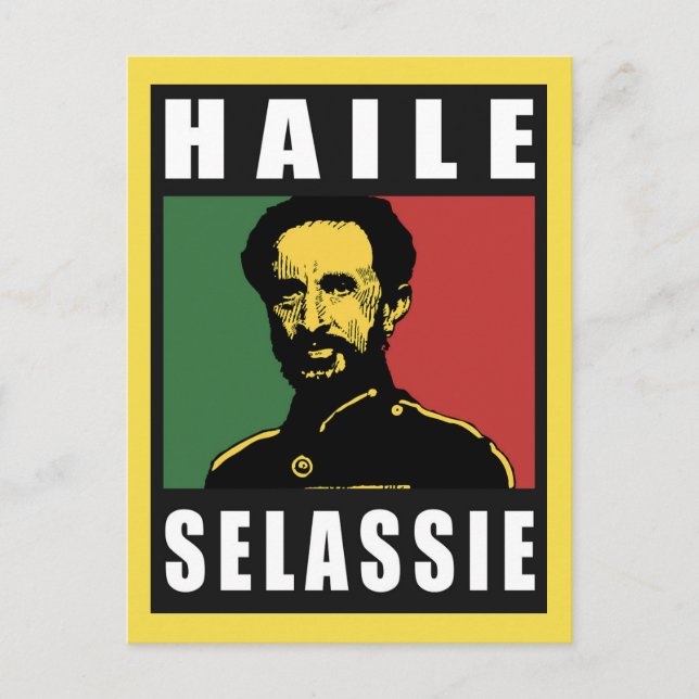 Haile Selassie - HIM - Rastafari - vykort (Framsida)
