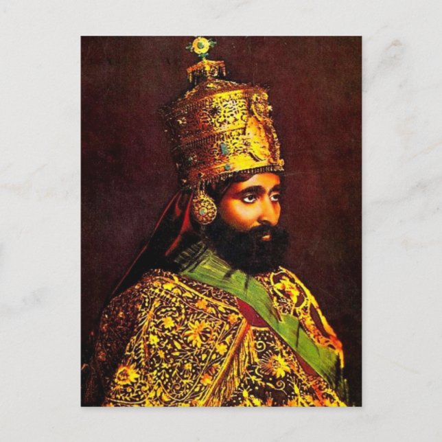 Haile Selassie - HIM - Rastafari - vykort (Framsida)