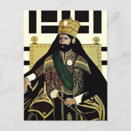 Haile Selassie - HIM - Rastafari - vykort