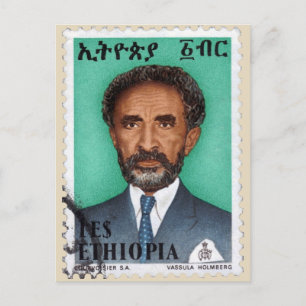 Haile Selassie - HIM - Rastafari - vykort