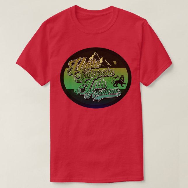 Haile Selassie I-etikett T Shirt (Design framsida)