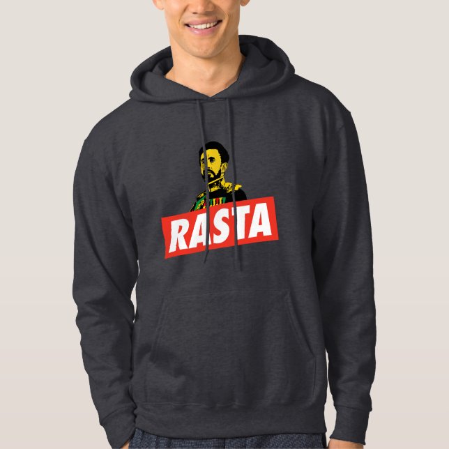 Haile Selassie I - HIM - Emperor - Reggae - Hoodie (Framsida)