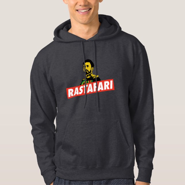 Haile Selassie I - HIM - Emperor - Reggae - Hoodie (Framsida)