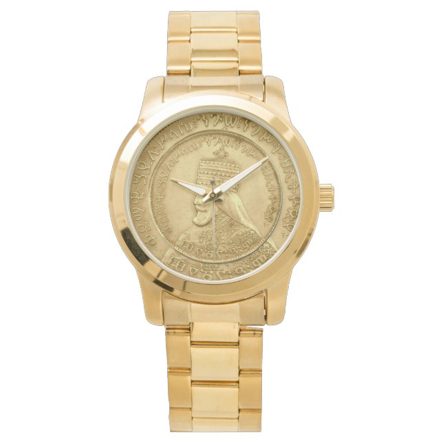 Haile Selassie I HIM Jah Rastafari Rasta Jah Bless Armbandsur (Framsida)