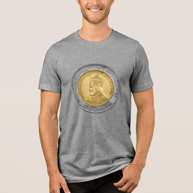 Haile Selassie I HIM Jah Rastafari Rasta Jah Bless T Shirt (Framsida)