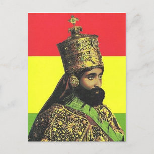 Haile Selassie I - HIM - Jah Rastafari - vykort