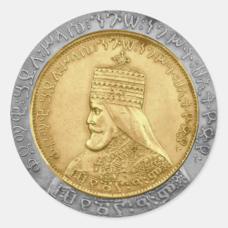 Haile Selassie I Honom honom Jah Rastafari Rasta J Runt Klistermärke