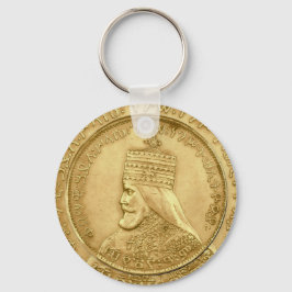 Haile Selassie I Jah Rastafari HAN Guld Rasta Nyckelring