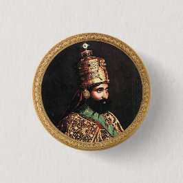 Haile Selassie I Jah Rastafari Reggae Rasta Button Knapp