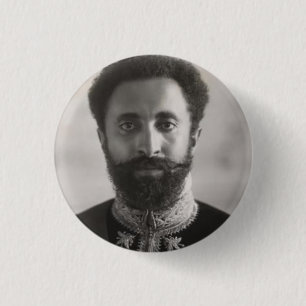 Haile Selassie I Jah Rastafari Reggae Rasta Button Knapp