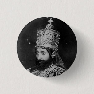 Haile Selassie I Jah Rastafari Reggae Rasta Button Knapp