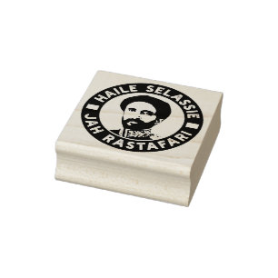 Haile Selassie I Jah Rastafari Trä Art Stämpel