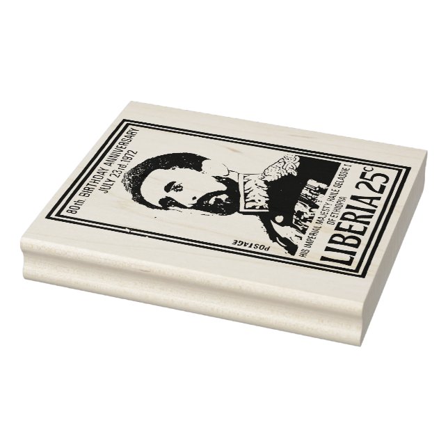 Haile Selassie I Jah Rastafari Trä Art Stämpel (Stämpel)