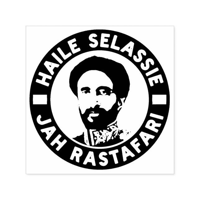 Haile Selassie I Jah Rastafari Trä Art Stämpel (Design)