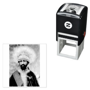 Haile Selassie I Jah Rastafari Trästämpel Självfärgande Stämpel