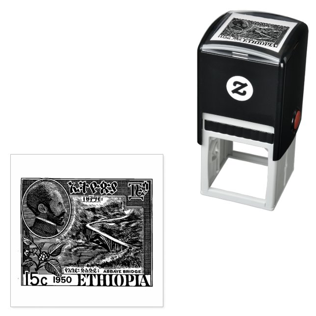 Haile Selassie I Jah Rastafari Wood Art Stamp Självfärgande Stämpel (In Situ)