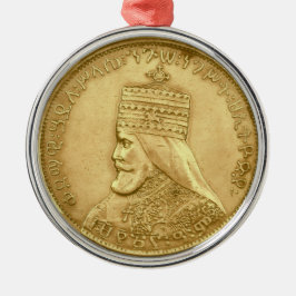 Haile Selassie Jah Rastafari Rasta Fotoskulptur Julgransprydnad Metall