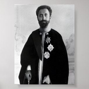 Haile Selassie Jah Rastafari Rasta Reggae Rötter Poster