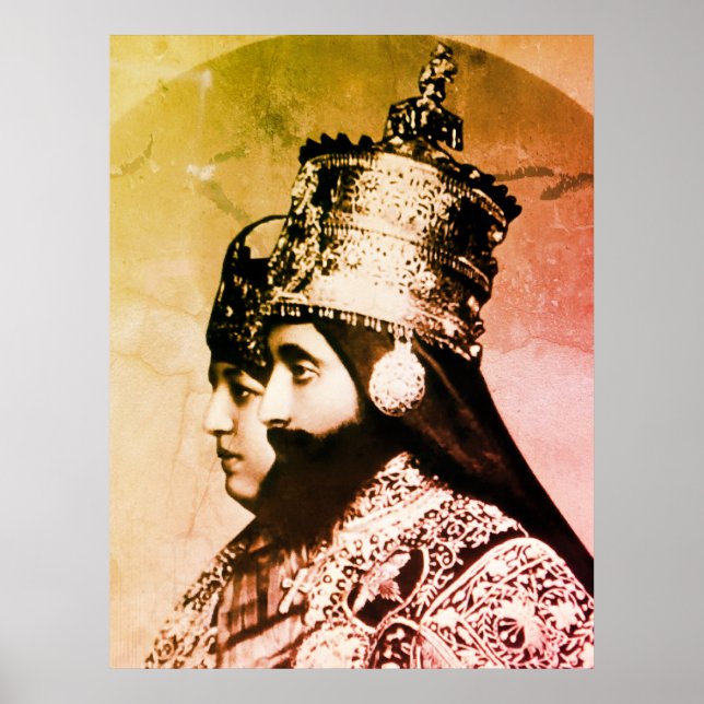 Haile Selassie Jah Rastafari Rasta Reggae Rötter   Poster (Framsidan)