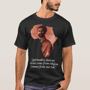 Haile Selassie Jah Rastafari Rastafarian T Shirt