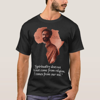 Haile Selassie Jah Rastafari Rastafarian T Shirt