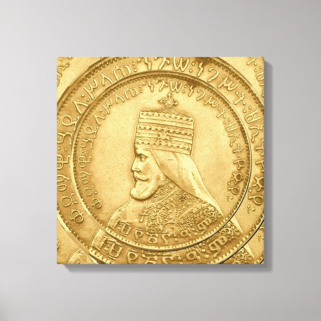 Haile Selassie Jah Rastafari Reggae Rasta Roots  Canvastryck (Framsida)