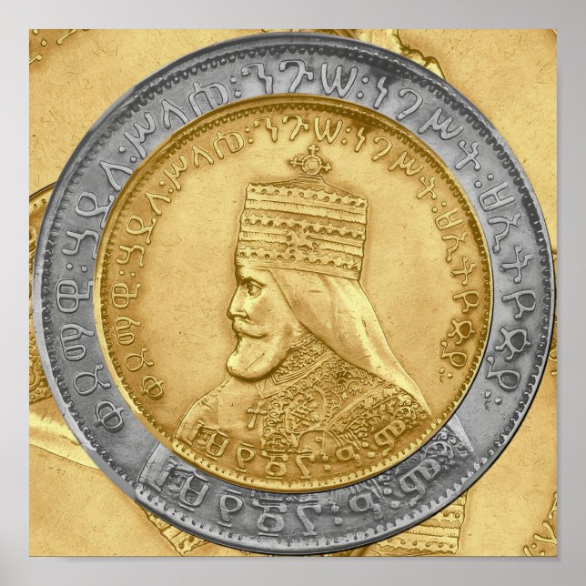 Haile Selassie Jah Rastafari Reggae Rasta Roots  Poster (Framsidan)