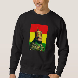 Haile Selassie Jah Rastafari Reggae Rasta Rötter  Lång Ärmad Tröja