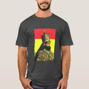 Haile Selassie Jah Rastafari Reggae Rasta Rötter T Shirt