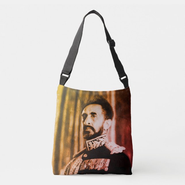 Haile Selassie - Jah Rastafari - Reggae Roots Bag Axelväska (Framsida)