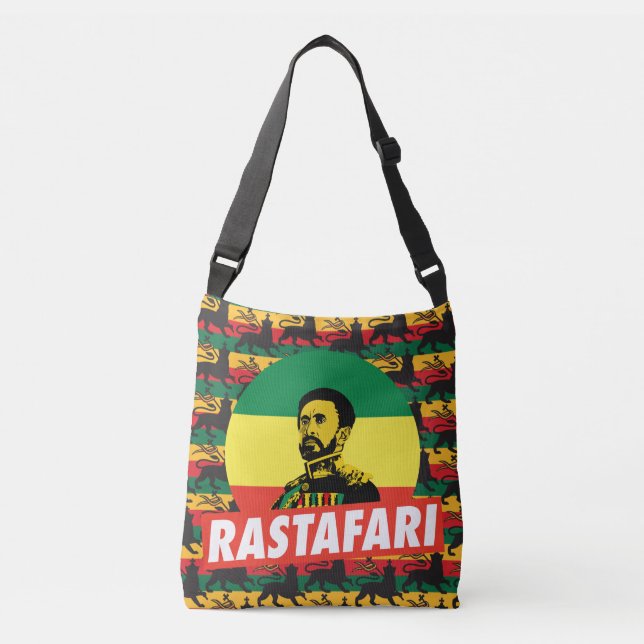 Haile Selassie - Jah Rastafari - Reggae Roots Bag Axelväska (Framsida)