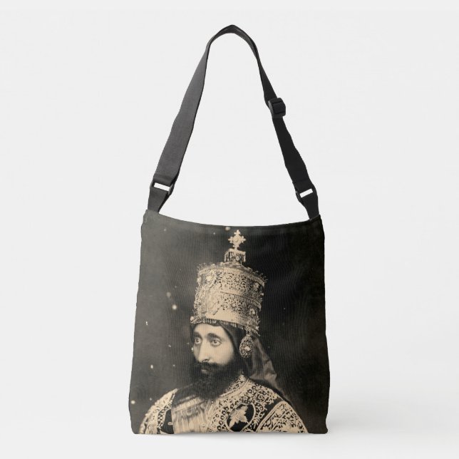 Haile Selassie - Jah Rastafari - Reggae Roots Bag Axelväska (Framsida)