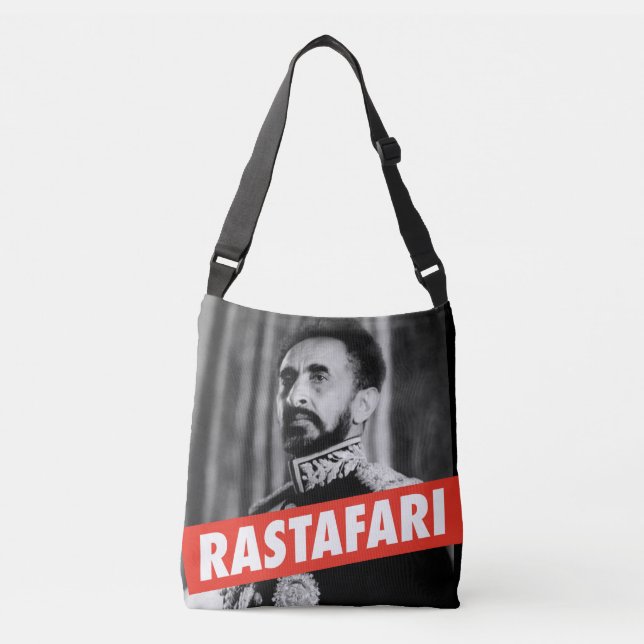 Haile Selassie - Jah Rastafari - Reggae Roots Bag Axelväska (Framsida)
