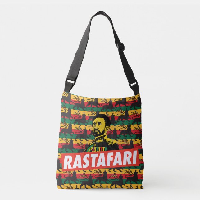 Haile Selassie - Jah Rastafari - Reggae Roots Bag Axelväska (Framsida)