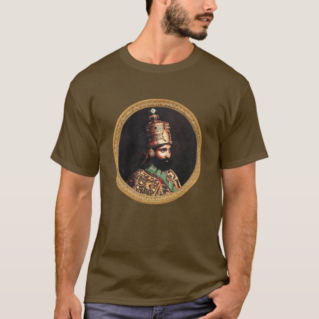 Haile Selassie - Jah Rastafari Reggae Roots Shirt T (Framsida)