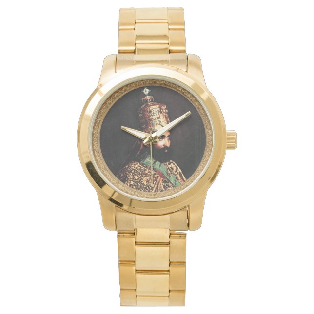 Haile Selassie - Jah Rastafari Roots Watch Armbandsur (Framsida)