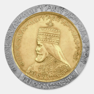Haile Selassie Jah Rastafari Royal Roots Klistermä Runt Klistermärke