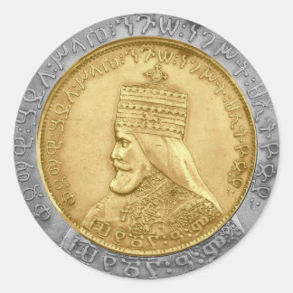 Haile Selassie Jah Rastafari Royal Roots Klistermä Runt Klistermärke