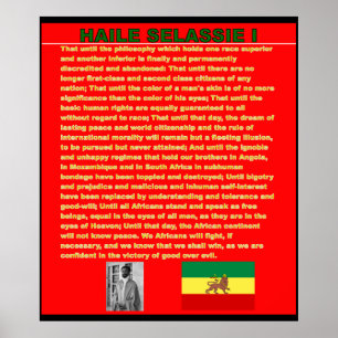 Haile Selassie Krig Tal till FN Canvas Poster