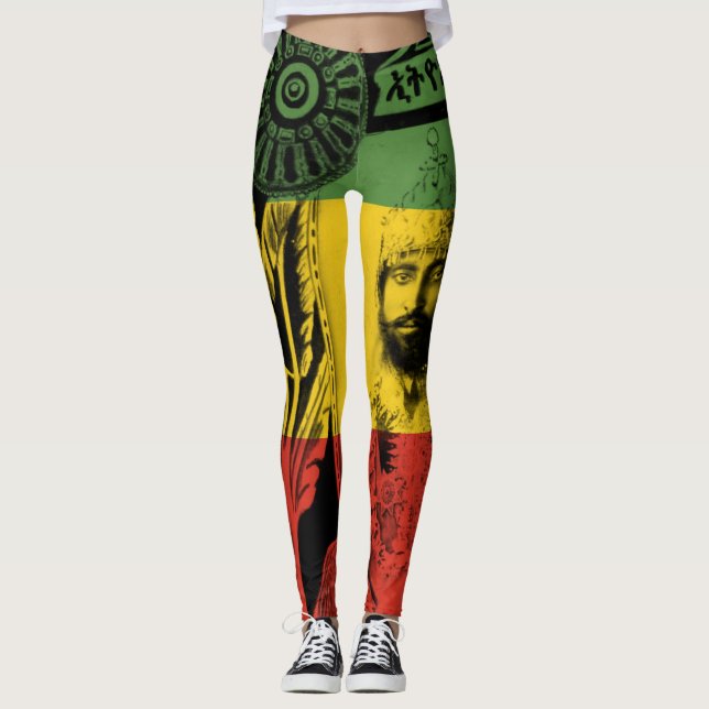 Haile Selassie Leggings Lejona av Judah Design (Framsida)