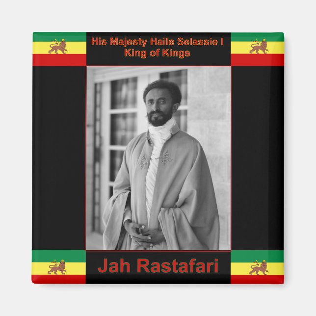 Haile Selassie, Lejon för Judah, Jah Rastafari Magnet (Framsidan)