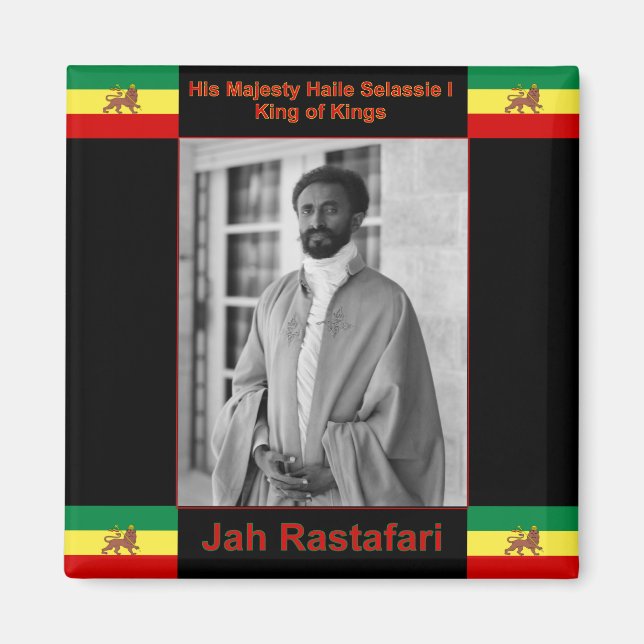 Haile Selassie, Lejon för Judah, Jah Rastafari Magnet (Framsidan)