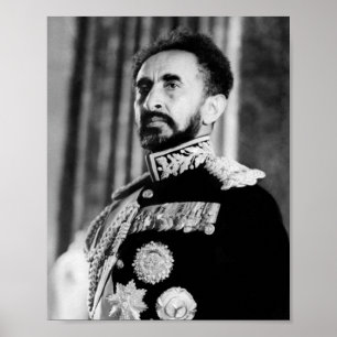 Haile Selassie Lejonare Rasta Solomon Jah Rastafar Poster