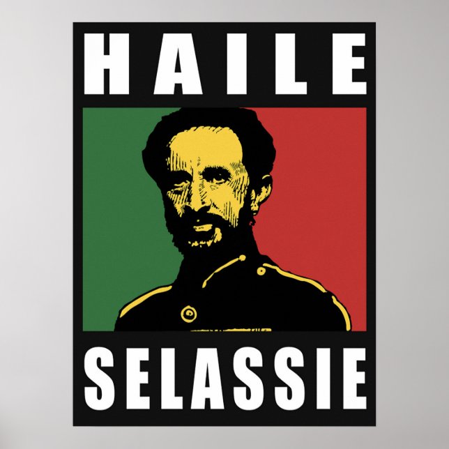 Haile Selassie Lejonare Rasta Solomon Jah Rastafar Poster (Framsidan)