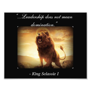 Haile Selassie mig citationstecken; Rastafari som Fototryck